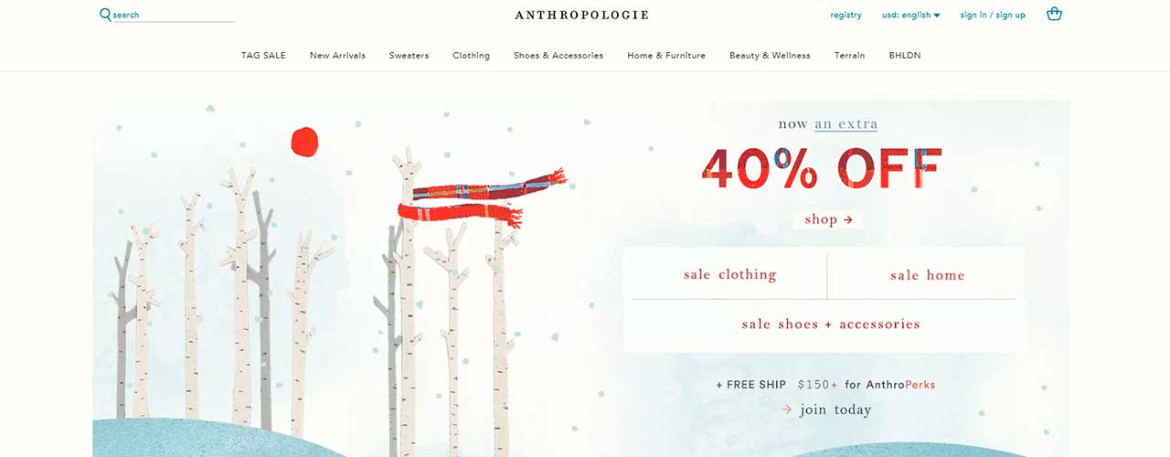 Парсер товаров онлайн магазина Anthropologie.com