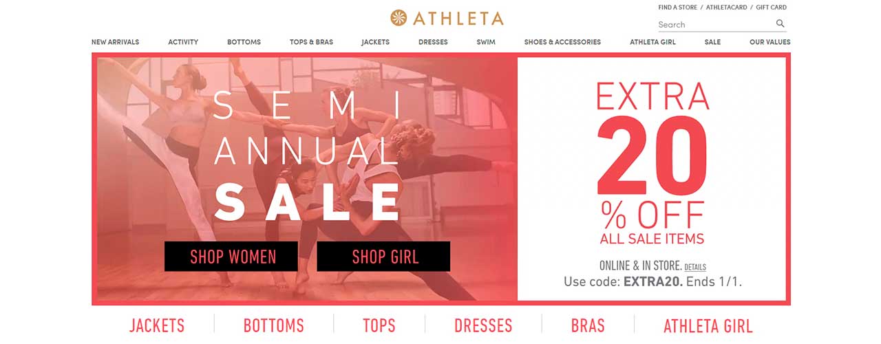 Бесплатный парсер магазина Athleta Gap